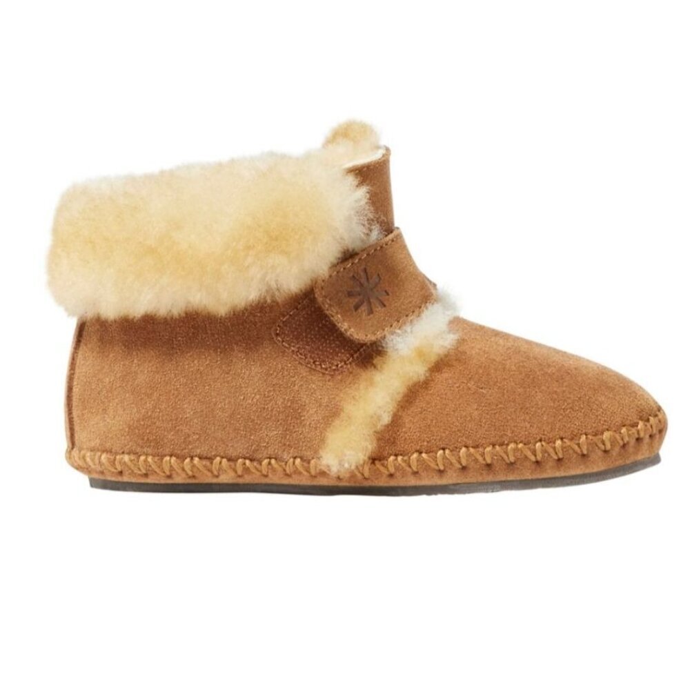 L.L. Bean Toddlers' Wicked Good Slippers Brown Suede Size 3-4
